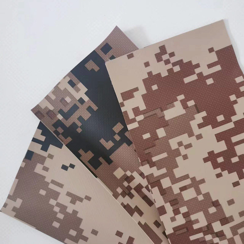 Camouflage Støv PVC Coated Polyester Tarps