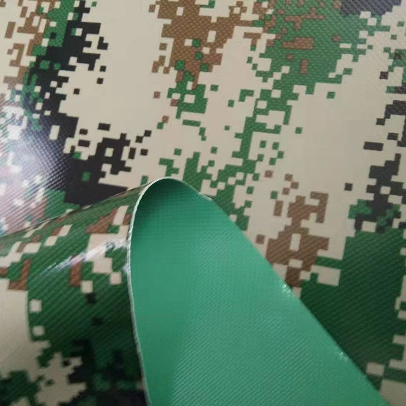 Camouflage Støv PVC Coated Polyester Tarps