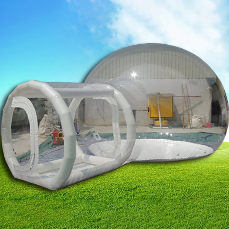 PVC transparent film til camping oppusteligt bobletelt